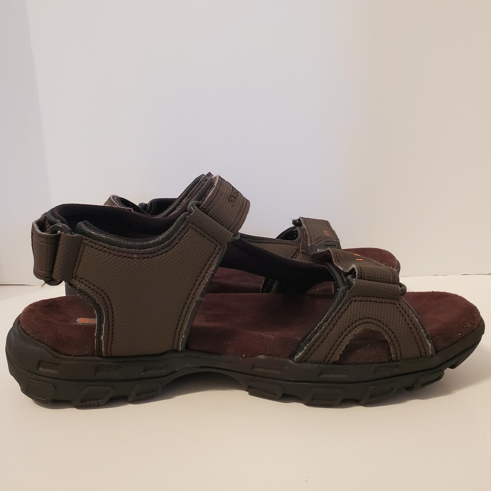 Skechers Mens Shoes 8 Brown Sport Sandals Relaxed Fit Memory Foam Garver Louden